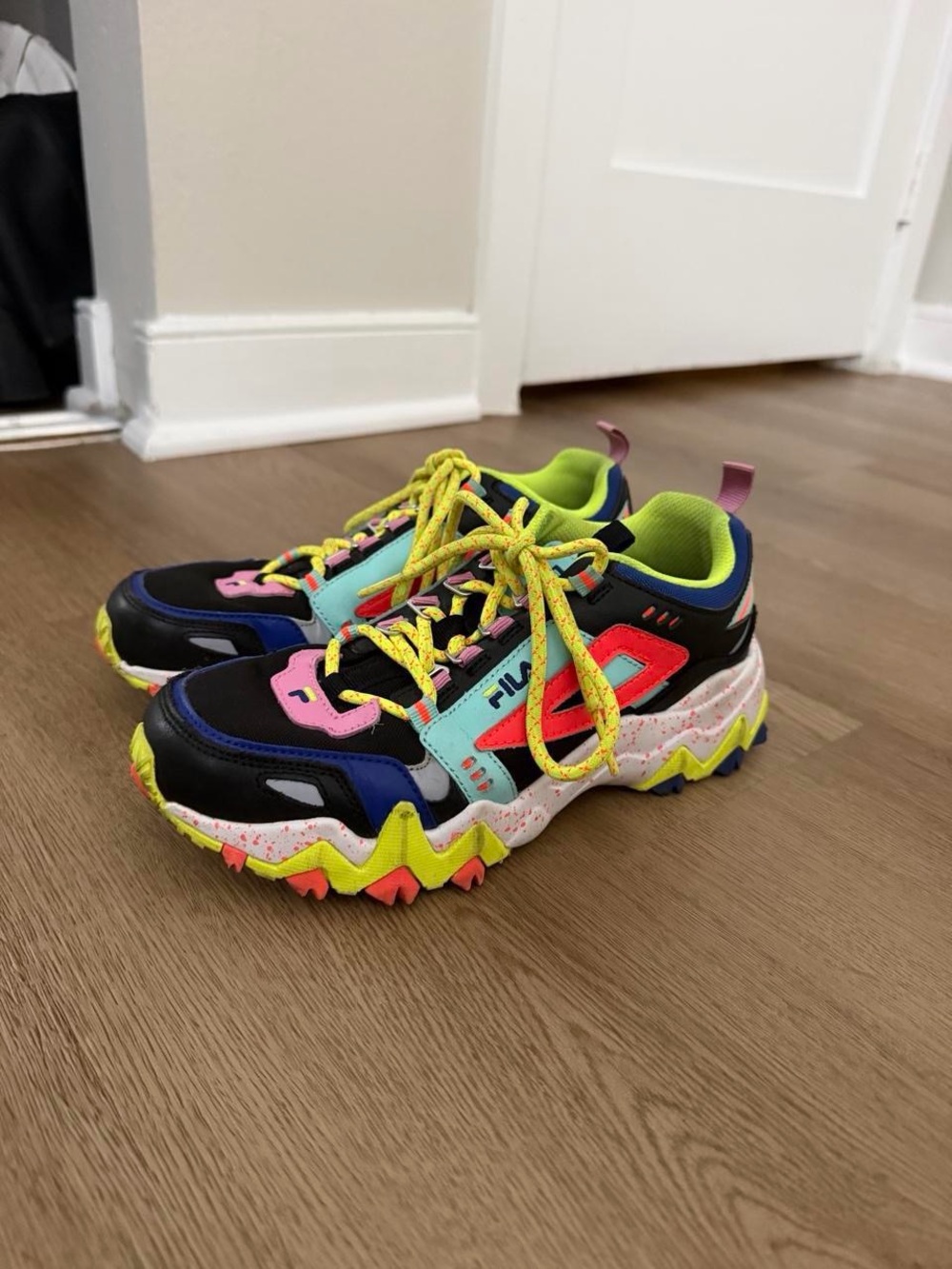 FILA Disruptor Black Neon Multicolor Sneakers